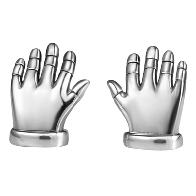 S925纯银手耳钉男女嘻哈