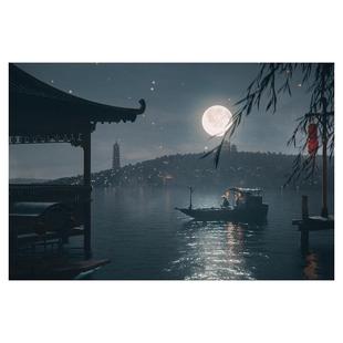 C4D教程国风概念影像江城子大场景制作全流程OC渲染视频课程