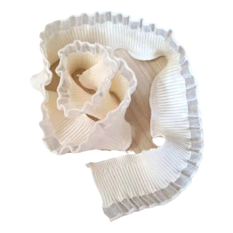 春秋弹力小毛线领子袖子花边材料时尚手工DIY袖口荷叶边百搭辅料