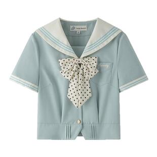 东京岁时记jk原创设计学院风日系JK制服薄荷绿色水手服套装夏上衣