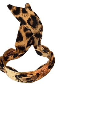 金属褶皱布艺丝巾缠绕手镯