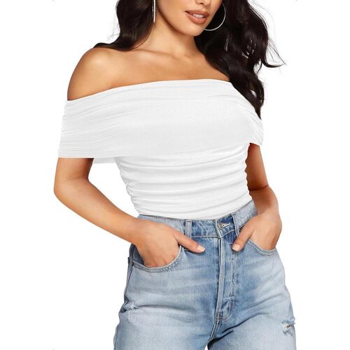 O 77219 Sheer Mesh One Shoulder Bodysuit 性感网纱连体衣