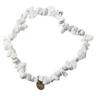 AWE天然紫水晶碎石情侣串珠手链蓝砂石白绿松石黑玛瑙嘻哈手串女