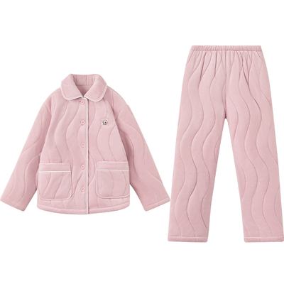 红豆居家儿童夹棉三层加厚睡衣