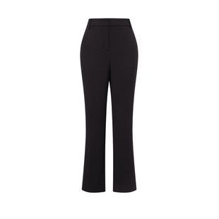 Scofield女装率性通勤直筒裤高腰微喇黑色西装裤秋季裤子