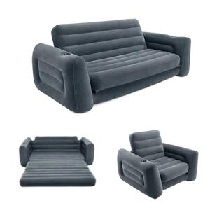 INTEX懒人充气沙发单人躺椅卧室阳台户外简约坐凳折叠休闲椅坐垫