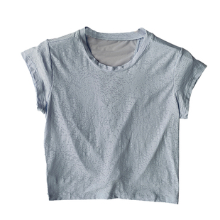 短款透气美背运动上衣女网纱短袖T恤健身跑步罩衫高级瑜伽服夏季