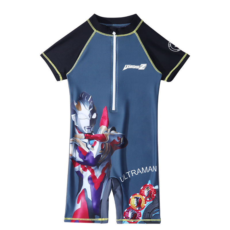 儿童泳衣男童2025夏季新款奥特曼连体游泳衣小中大童速干游泳套装