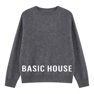 百家好山羊绒毛衣冬季新款女士保暖打底内搭宽松遮肉绵羊毛针织衫