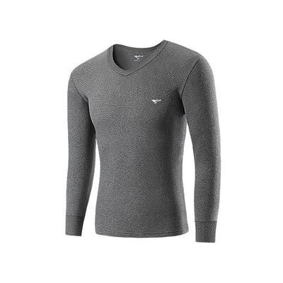 七匹狼男士全棉抗菌V领t打底单衣