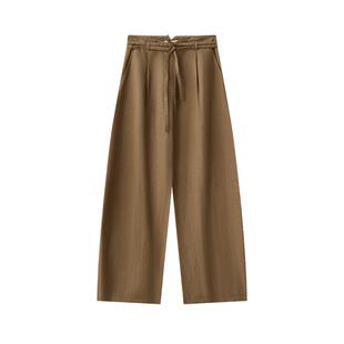 【自营】Marc O'Polo2025夏季新款天然亚麻弯刀裤高腰休闲裤女