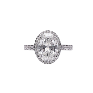 鸽子蛋钻戒3克拉椭圆求婚结婚高碳钻戒指铂金纯银ins轻奢锆石戒指