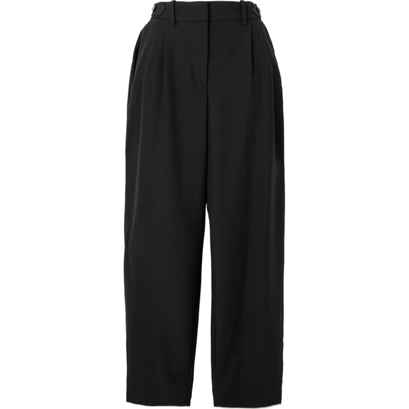 【夏季特惠】Stella Mccartney 早春女褶裥羊驼毛混纺锥形裤