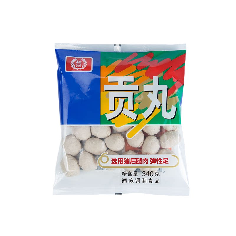 桂冠贡丸大包装猪后腿肉厚实弹牙火锅烧烤