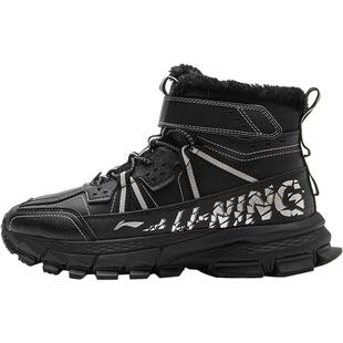 商场同款|李宁儿童雪地靴加绒大棉鞋男童鞋25新款冬季高帮运动鞋