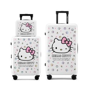 银座xHellokitty正版联名拉链行李箱女扩容可爱大容量儿童子母箱
