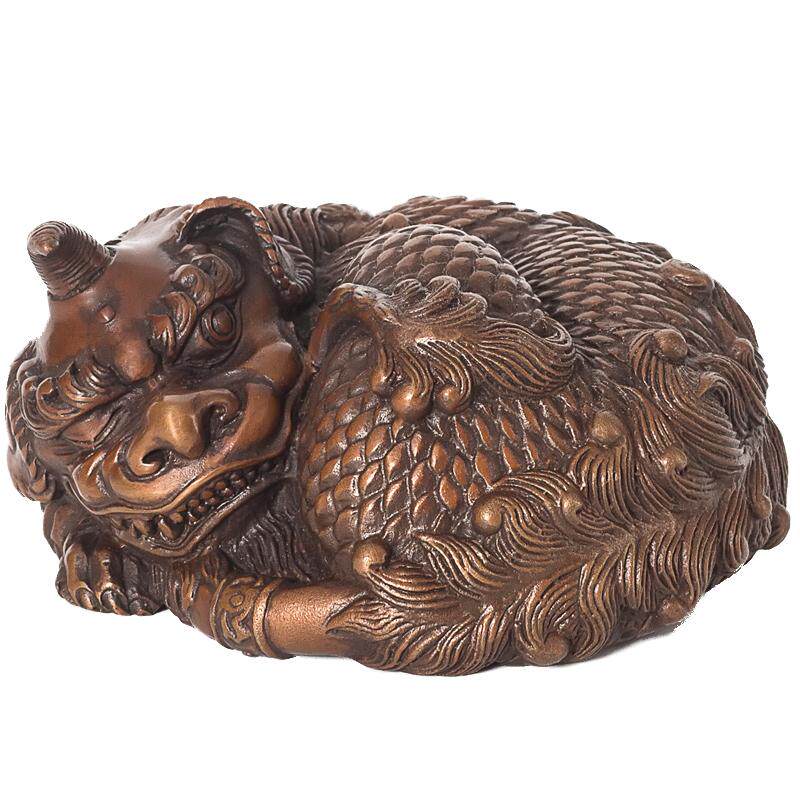 麒麟獬豸瑞兽铜工艺品摆件镇纸