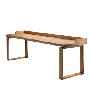 实木书桌电脑桌台式家用卧室写字桌带挡板简约长条桌子双人工作台