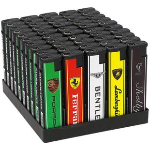 防风打火机一次性普通超市家用50支一整盒定制可充气火机直冲