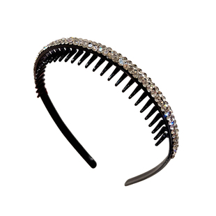 高级感水钻发箍女2024新款碎发整理神器洗脸压发头箍带齿防滑头饰