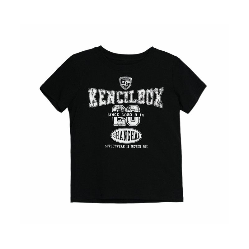 KencilBox千笔盒子潮流街舞爵士女显瘦合身正肩款数字设计短袖T恤
