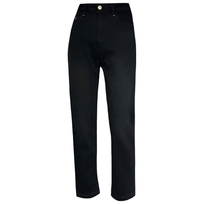 冬新款加厚绒九分女小直筒烟管裤