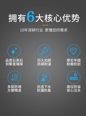 批发石英石双槽带沥水板黑色台上石艺洗菜盆洗碗池加厚耐刮子母盆