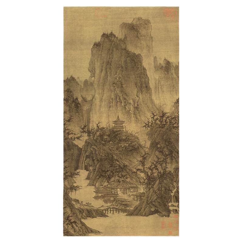 北宋李成晴峦萧寺图微喷装饰画