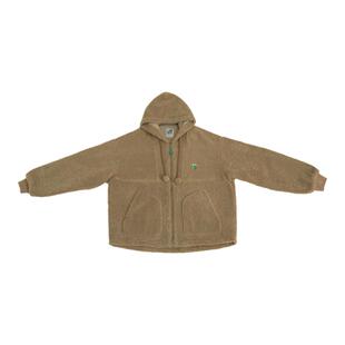 云朵工厂种子毛绒连帽外套女宽松保暖加厚长袖上衣秋冬新款休闲