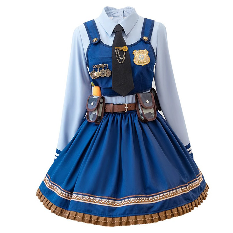 兔子警官衣服朱迪cos服迪士尼成人大童连衣裙女人物动漫角色服装
