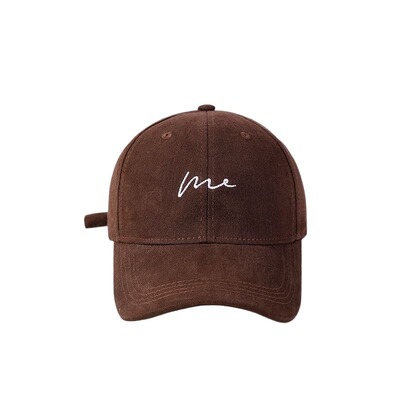 咖色棒球帽女宽帽檐大脸深顶鸭舌帽美式复古大头围显脸小软顶帽子