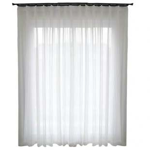 简约纯色加厚棉麻纱十字加粗亚麻纱帘窗纱窗帘透光不透人特价定制