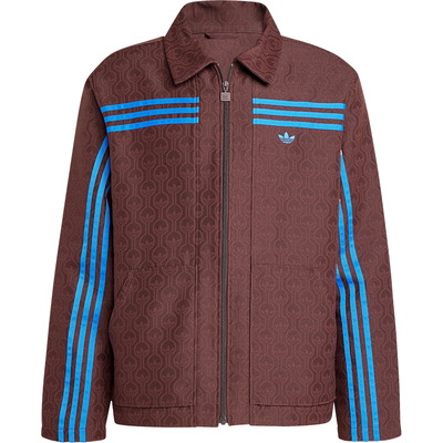 Adidas/阿迪达斯正品三叶草男士拼接翻领三条纹外套JN5958