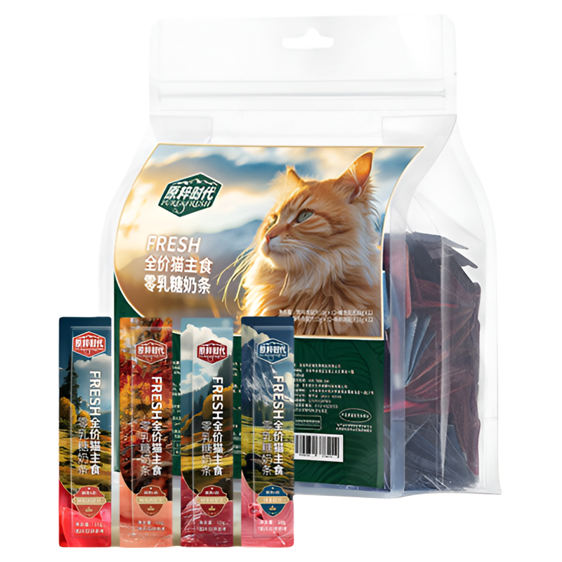 红狗原粹时代主食猫条猫零食幼猫咪罐头成猫小鱼干鲜肉流质湿粮包