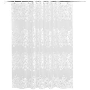 柜门帘卫生间窗帘隔断挂帘拉帘浴室白花门帘遮挡帘浴帘厨房挡水帘