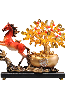 新中式马上有钱招财马摆件