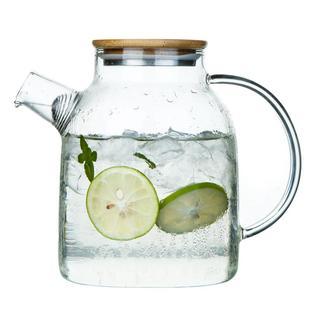 日式冷水壶耐热玻璃煮花茶壶凉白开水杯耐高温家用套装果茶凉水壶