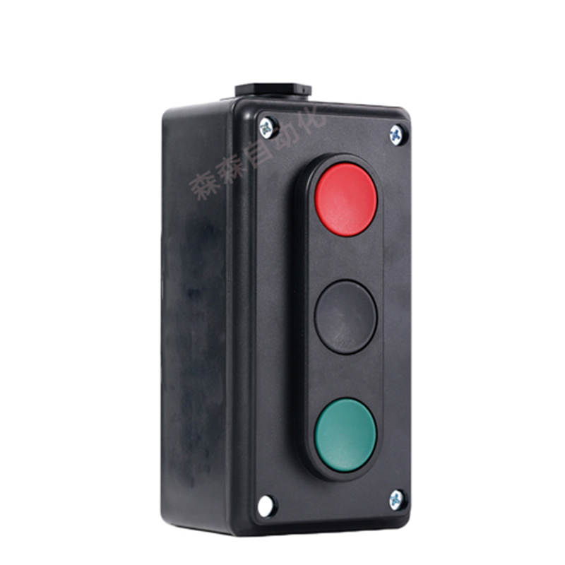 德力西自复位按钮盒开关控制盒二位二联LA4-2H启动停止开关LA4S