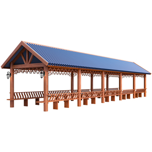 铝合金凉亭长廊新中式凉亭现代庭院户外亭子别墅花园长廊花架定制