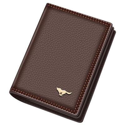 商务名片包七匹狼大容量头层牛皮