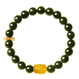 宫里上新和田玉手串女款天然玉石手链绿色手饰国风生日礼物送妈妈