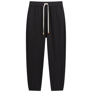 太平鸟男装休闲裤春季百搭通勤卫裤提花锥形束脚运动百搭长裤