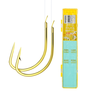 久岩灵钓黄尾钩短子线绑好正品短柄鱼钩鲮鱼青尾红尾成品子线双钩
