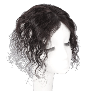 假发片真发一片式轻薄卷发遮白发蓬松增发量自然无痕刘海补发片女