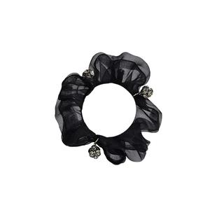 发圈高级感头绳成人欧根纱扎马尾女简约气质丸子头盘发头花饰品