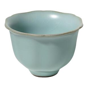 东道汝窑陶瓷茶杯品茗杯主人杯家用个人馆藏金标吉星杯天青礼盒装