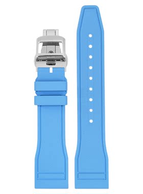 适用积家master腕表超薄月相北宸翻转约会大师系列氟橡胶快拆表带