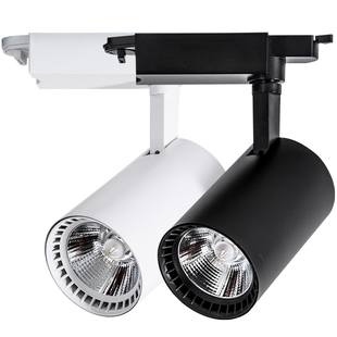 cob轨道灯led射灯7w12w30瓦导轨灯服装店背景墙展厅店铺商用滑道