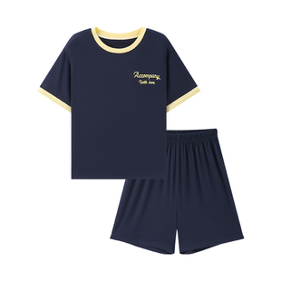英小丫童装男童莫代尔套装夏青少年短袖短裤两件套休闲男孩睡衣
