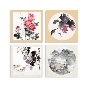 燃灯 加厚创作款生宣卡纸国画专用镜片山水写意水墨画高档作品纸卡宣纸圆形纯手工檀皮生宣纸33/38/45*65cm